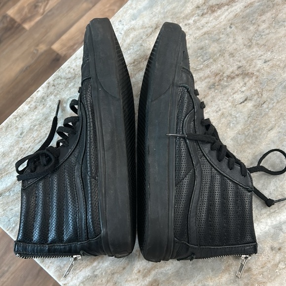 VANS LEATHER ZIP-UP SK8-HI Black zip up and tie women’s 8.5 or men’s 7.0 skate - Picture 10 of 16